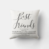 最高の友エレガントよモダンのスクリプト引用文 クッション (裏面)