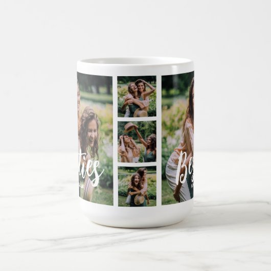 最高の友カスタマイズ人の写真コラージュ コーヒーマグカップ (中央)