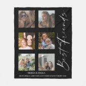 最高の友カスタマイズ人の写真コラージュ フリースブランケット (正面)