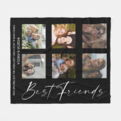 最高の友カスタマイズ人の写真コラージュ フリースブランケット (正面(横))