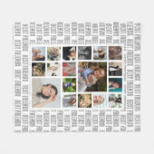 最高の友カスタマイズ人の写真コラージュ フリースブランケット (正面(横))