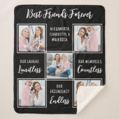 最高の友ギフト友情カスタム詩5写真 シェルパブランケット (正面)