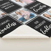 最高の友ギフト友情カスタム詩5写真 シェルパブランケット (3/4)