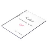 最高の友パーソナライズされたBFFスクラップかわいいハート ノートブック (左側)