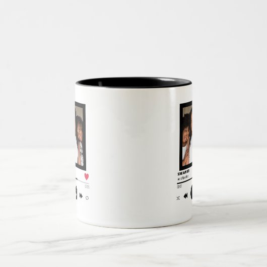 最高の友ユニーク人の写真パーソナライズされたギフト ツートーンマグカップ (中央)