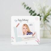 最高の友人の写真カスタムハッピーバースデー シーズンカード (スタンド正面)