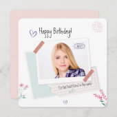 最高の友人の写真カスタムハッピーバースデー シーズンカード (正面/裏面)