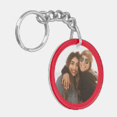 最高の友人カスタムの写真自分の赤を作成 キーホルダー (正面左)