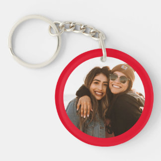 最高の友人カスタムの写真自分の赤を作成 キーホルダー