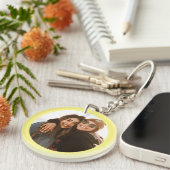 最高の友人カスタムの写真自分の黄色を作成 キーホルダー (正面右)