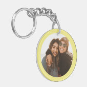 最高の友人カスタムの写真自分の黄色を作成 キーホルダー (正面左)