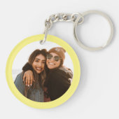 最高の友人カスタムの写真自分の黄色を作成 キーホルダー (裏面)