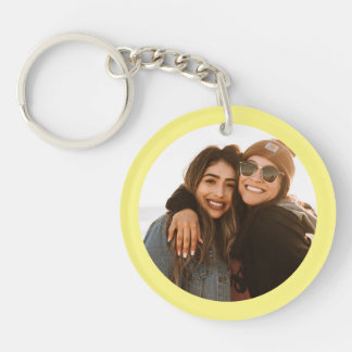 最高の友人カスタムの写真自分の黄色を作成 キーホルダー