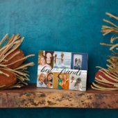 最高の友人カスタム写真かわいい6枚の写真コラージュ フォトプラーク (側面)