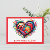 最高の友人カラフルハートバレンタインデーのカード シーズンカード (スタンド正面)
