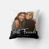 最高の友人パーソナライズされたの友情2写真 クッション (裏面)
