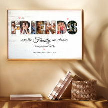 最高の友人写真コラージュのギフトポスター