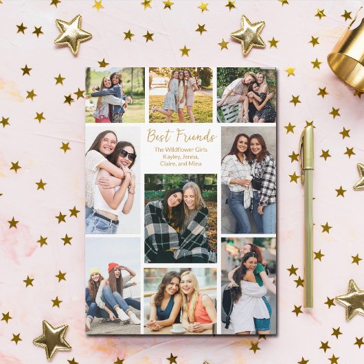 最高の友人写真集かわいいパーソナライズされた カード