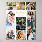 最高の友人写真集かわいいパーソナライズされた ポスター (正面)