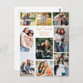 最高の友人写真集かわいいパーソナライズされた ポストカード (正面/裏面)