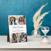 最高の友人4枚の写真と書道をカスタム複数用意 フォトプラーク (側面)