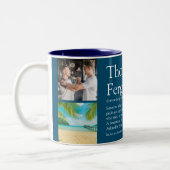 最高の友人BFF定義フォトコラージブルー ツートーンマグカップ (左)