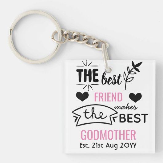 最高の友友が神様を作る – パーソナライズされた モダン キーホルダー (正面)