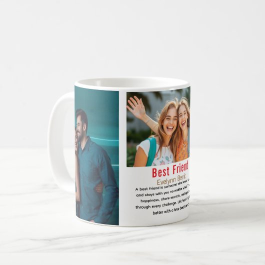 最高の友友のフレンドシップデイ写真 コーヒーマグカップ (正面左)