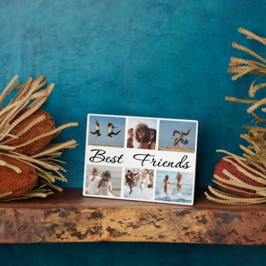 最高の友友の友情6枚の写真コラージュ フォトプラーク (側面)