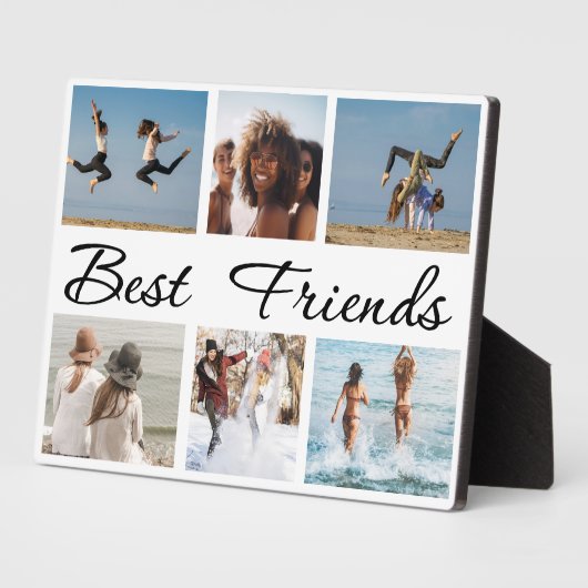 最高の友友の友情6枚の写真コラージュ フォトプラーク (側面)