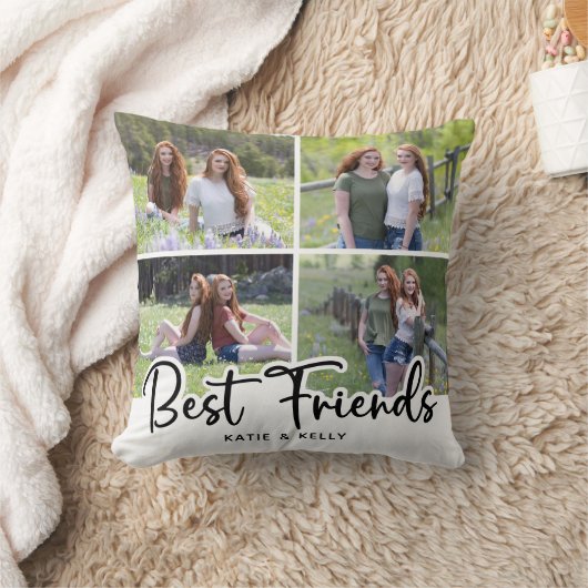 最高の友友スタイリッシュ友の写真コラージュ クッション (ブランケット)