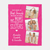 最高の友友トレンディーホットピンク3写真 フリースブランケット (正面)