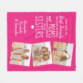 最高の友友トレンディーホットピンク3写真 フリースブランケット (正面(横))