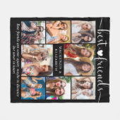 最高の友友引用文フォトコラージュカスタム フリースブランケット (正面(横))