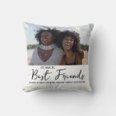最高の友友引用文白写真 クッション (正面)