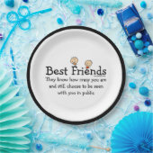 最高の友達がカワイトなおもしろい紙プレート ペーパープレート (パーティー)