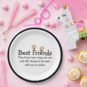 最高の友達がカワイトなおもしろい紙プレート ペーパープレート (パーティー)