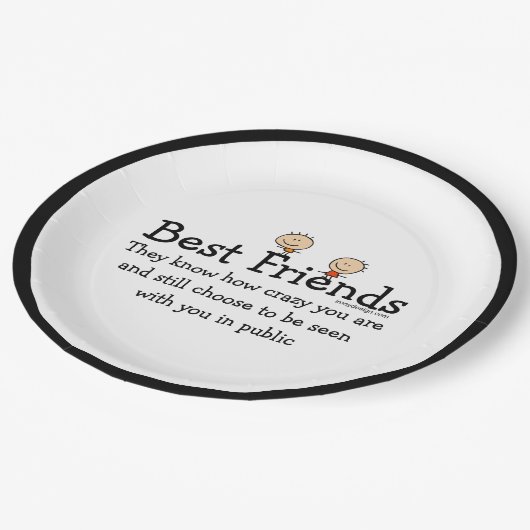 最高の友達がカワイトなおもしろい紙プレート ペーパープレート (アングル)