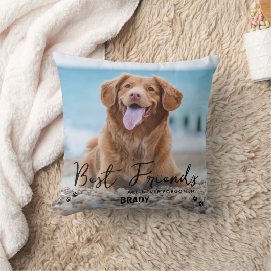 最高の友達がペットの記念忘れ写真を撮らない クッション (ブランケット)