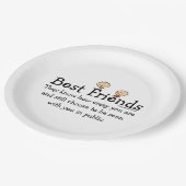 最高の友達が可愛い ペーパープレート (アングル)