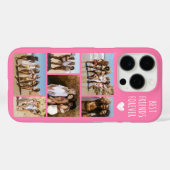 最高の友達だよ 6枚の写真 ピンク Case-Mate iPhoneケース (裏面 (横))