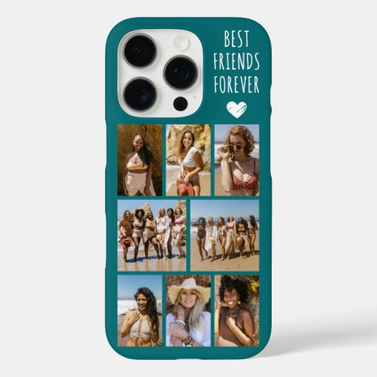 最高の友達だよ 8枚の写真 ティール Case-Mate iPhoneケース (裏面)