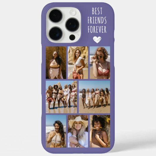 最高の友達だよ 8枚の写真 パープル Case-Mate iPhoneケース (裏面)