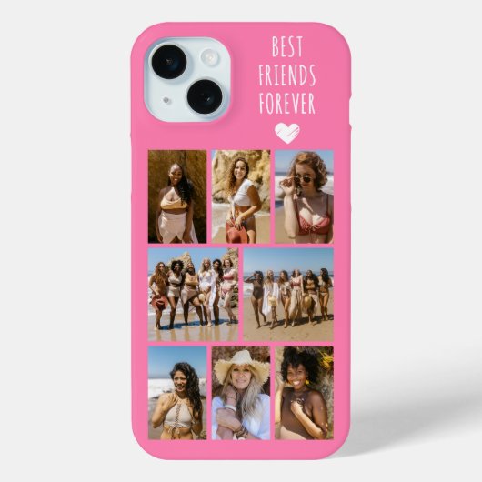 最高の友達だよ 8枚の写真 ピンク Case-Mate iPhoneケース (裏面)