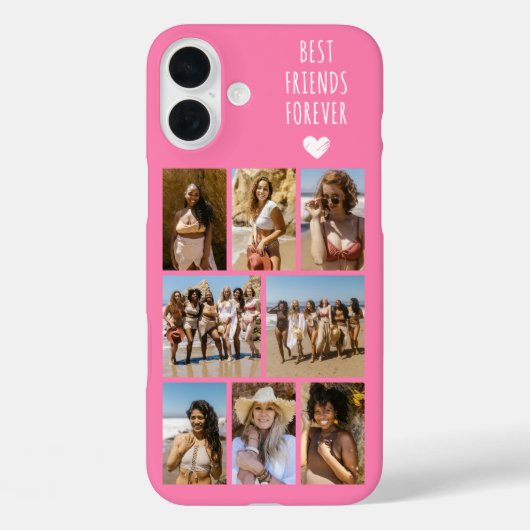 最高の友達だよ 8枚の写真 ピンク Case-Mate iPhoneケース (裏面)