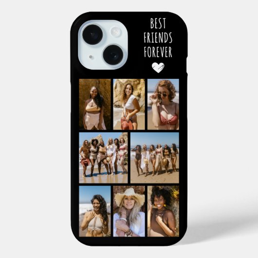 最高の友達だよ 8枚の写真 ブラック Case-Mate iPhoneケース (裏面)