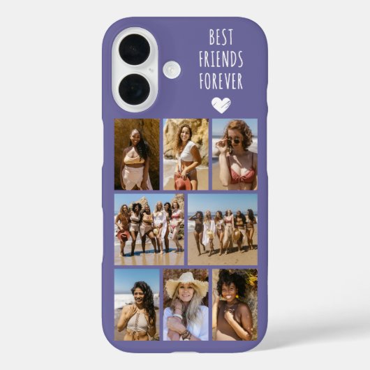 最高の友達だよ 8枚の写真 紫 Case-Mate iPhoneケース (裏面)