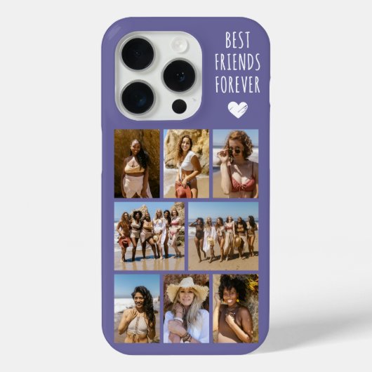 最高の友達だよ 8枚の写真 紫 Case-Mate iPhoneケース (裏面)