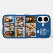 最高の友達だよ 8枚の写真 青 Case-Mate iPhoneケース (裏面 (横))