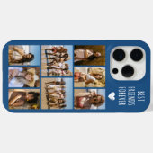 最高の友達だよ 8枚の写真 青 Case-Mate iPhoneケース (裏面 (横))